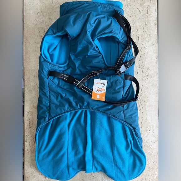 Lelepet Dog Coat, XXXL with Harness Built-in Waterproof Dog Jacket MSRP 50.00 - Picture 2 of 5